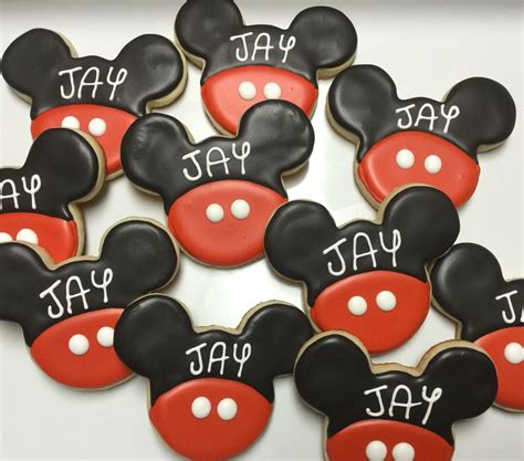 Large Personalized Mickey Mouse Decorated Sugar Cookies | Sugar cookies ...