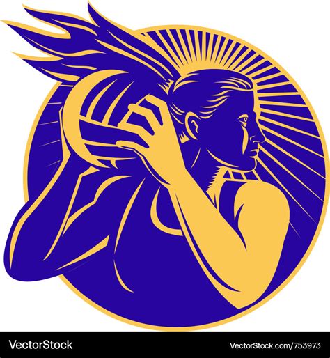 Netball player holding ball Royalty Free Vector Image