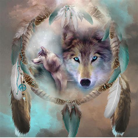 Dreamcatcher Wolf | 5D Diamond Painting Kits | OLOEE