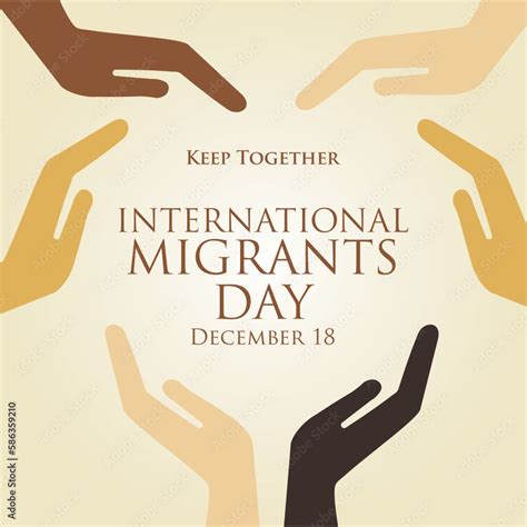 International Migrants Day Illustration Vector Template for Poster and ...