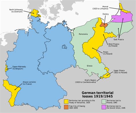 Changes in Germany’s borders as a result of both... - Maps on the Web ...