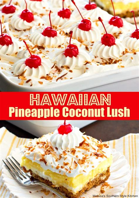 Hawaiian Pineapple Coconut Lush | Hawaiian desserts, Pineapple recipes ...