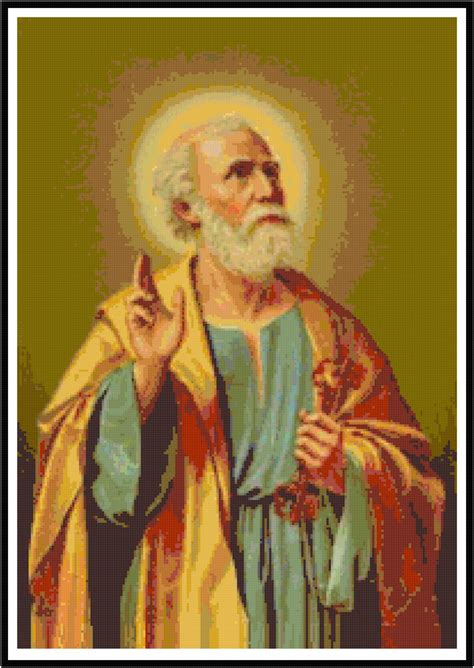 St. Peter the Apostle Cross Stitch Pattern Chart Graph