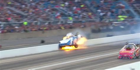 Video: John Force walks away from crash in NHRA qualifying at Route 66 ...