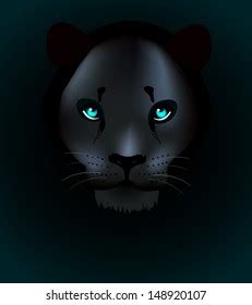 Angry Panther Face Darkness Digital Painting Stock Illustration 700020376