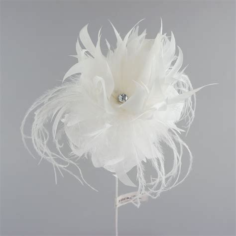 Large Natural Feather Floral Pick - 4x16" White Wedding, Holiday, Home Decor - Walmart.com ...