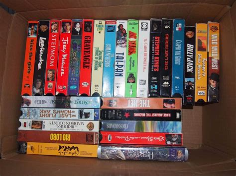 Box Full Of Vhs Tapes, Many Sealed