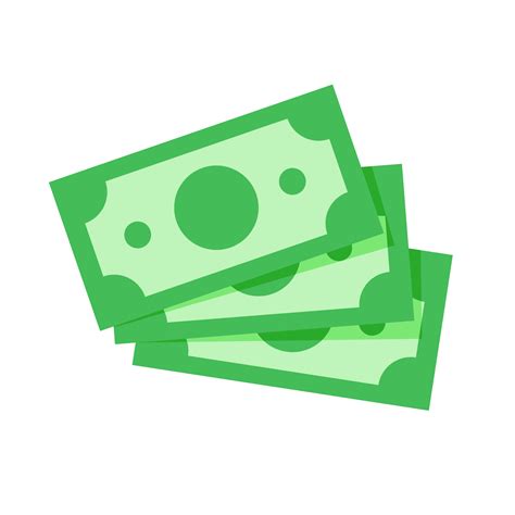 Money icon. Green dollar bills that are very valuable. The concept of a millionaire Spending ...