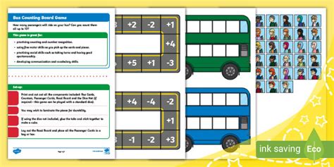 Bus Stop Counting Board Game (teacher made)