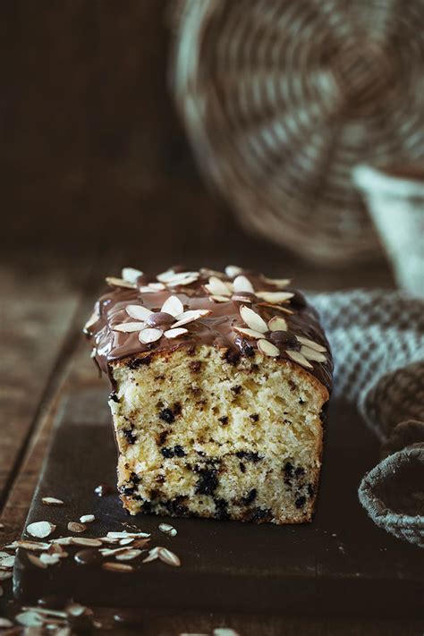 Stracciatella Cake With Milk Chocolate Glaze And Almond Flowers Photograph by Patrick Rosenthal ...