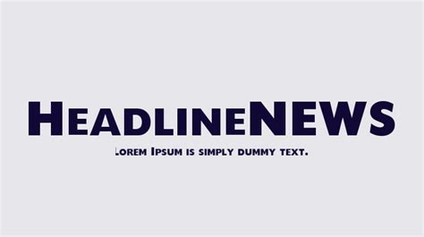 HeadlineNEWS Font : Download Free for Desktop & Webfont