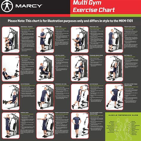 Printable Marcy Home Gym Exercise Chart Pdf - Printable Word Searches