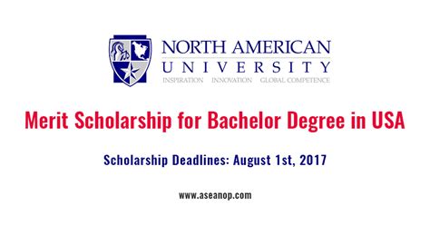 Merit Scholarship for Bachelor Degree in North America University, USA ...