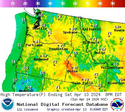 NOAA Graphical Forecast for Pacific Northwest