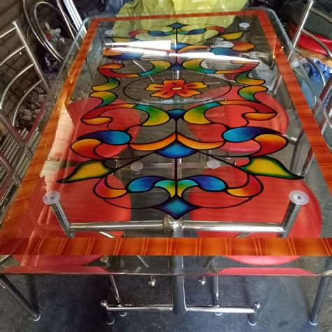 2-3 Feet Glass,Stainless Steel Modern Glass Dining Table Set, Rs 14000/set | ID: 21499181633