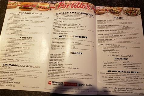 Online Menu of Portillos Hot Dogs Restaurant, Avondale, Arizona, 85392 ...