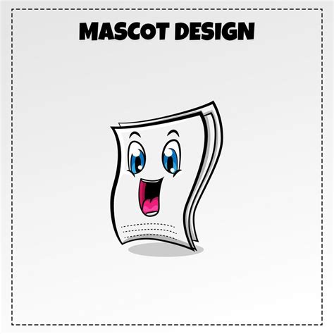 Paper Logo Vector Mascot Illustration Design 11400476 Vector Art at ...