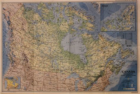 National Geographic: Map Of Canada Vintage Concert Poster, 1985 at Wolfgang's