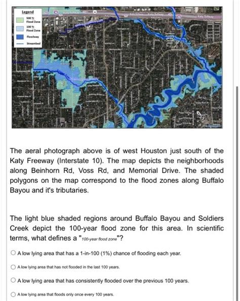 Solved Legend 500 Yr Flood Zone 100 Yr Flood Zone Floodway | Chegg.com