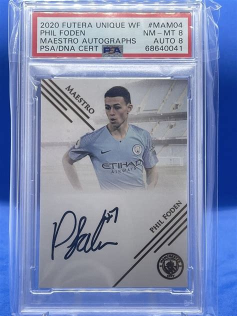 Phil Foden 2020 Futera MAESTRO AUTO #18/25 PSA8