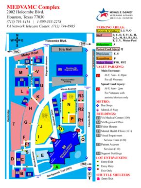 Michael E Debakey Va Medical Center Map - Fill Online, Printable ...