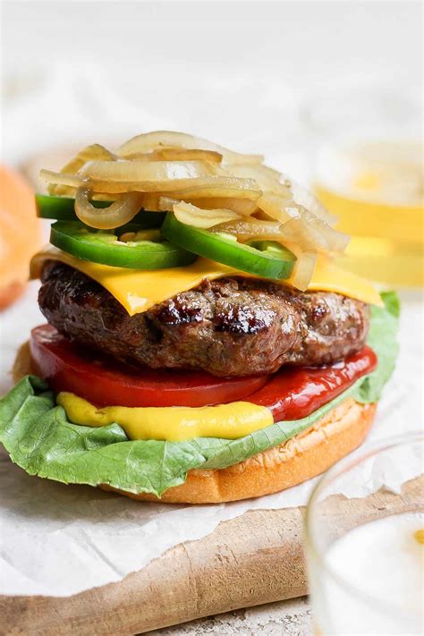 Beer Burgers (+ beer braised onions) - The Wooden Skillet