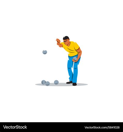 Petanque game sign Royalty Free Vector Image - VectorStock