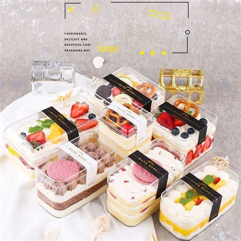 Customized Rectangle Transparent Food Safe Cake,Cookies,Candies PS ...