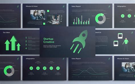 Startup Creative Pitch Deck PowerPoint template