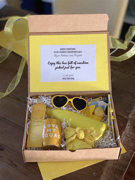 This gift box contains a ray of sunshine and will brighten up your day, no matter what the ...