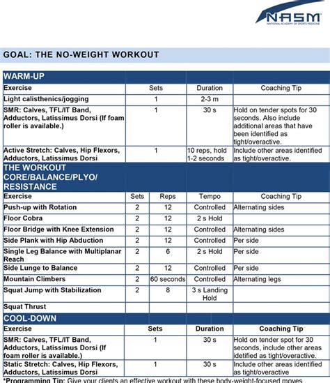 14 best images about NASM Workouts on Pinterest