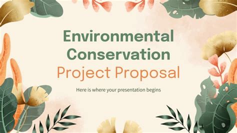 Environmental Conservation Project Proposal | Google Slides