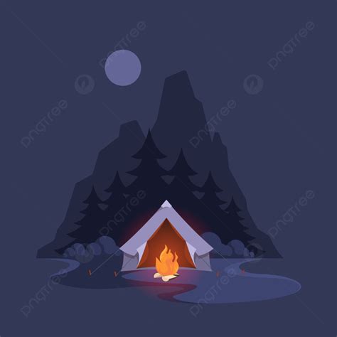 Night Camp Tent Travel Forest Background, Rest, Firewood, Trees Background Image And Wallpaper ...