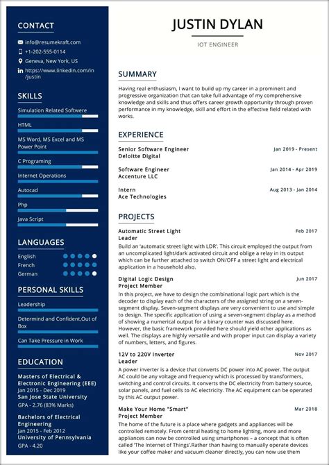 Embedded Engineer Resume 1 Year Experience Doc - Resume Example Gallery