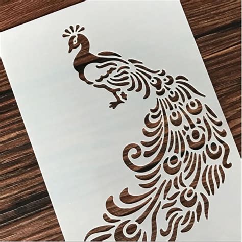 1Pcs Novelty Peacock Shape Reusable Stencil Airbrush Painting Art DIY ...