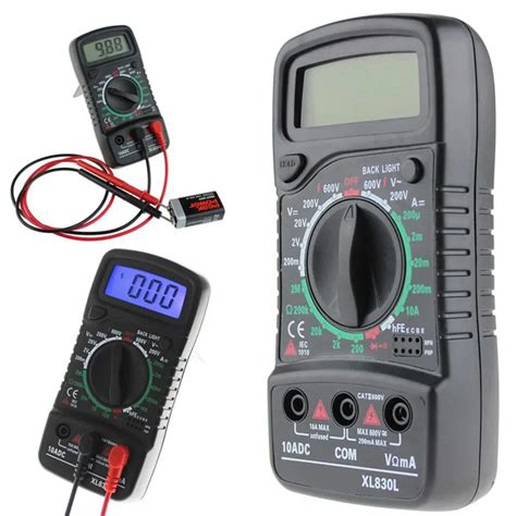 Digital Multimeter Voltmeter XL 830L LCD Multimeter Voltmeter Ammeter ...