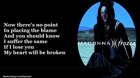 Madonna - Frozen (Lyrics On Screen) - YouTube