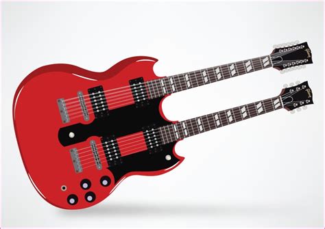 EDS 1275 Double Neck Gibson Guitar Free Vector Download