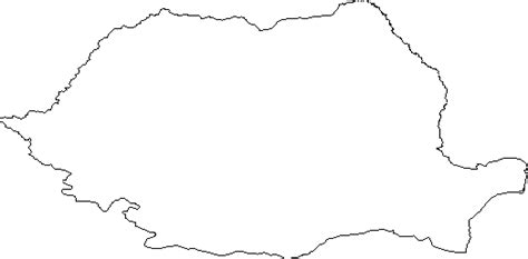 Blank Outline Map of Romania