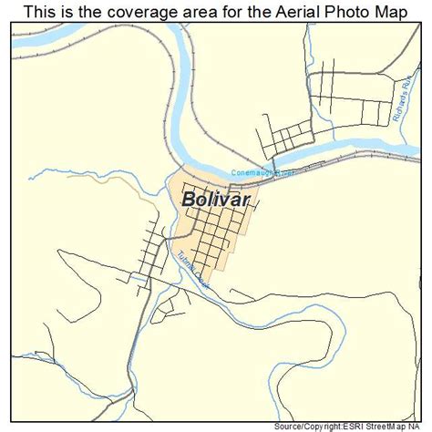 Aerial Photography Map of Bolivar, PA Pennsylvania