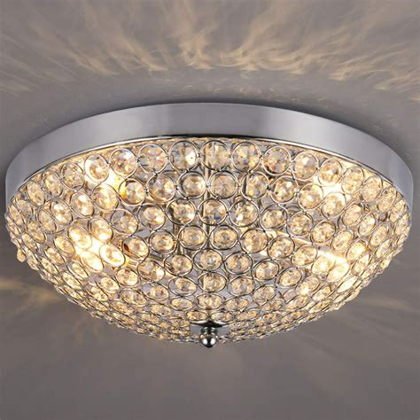 Crystal Ceiling Light Fixture Flush Mount Ceiling Lamp Crystal ...