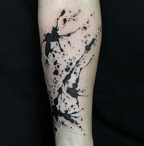 Paint splatter tattoo by Tim Mueller in 2021 | Paint splatter tattoo, Splatter tattoo, Abstract ...