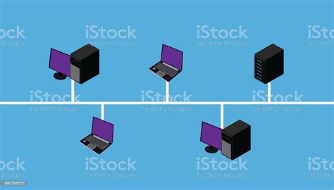 Koneksi Jaringan Lan Wan Topology Ilustrasi Stok - Unduh Gambar ...