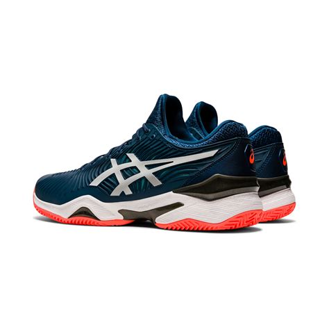 buy Asics Court FF Clay Court Shoe Men - Petrol, Coral online | Tennis-Point