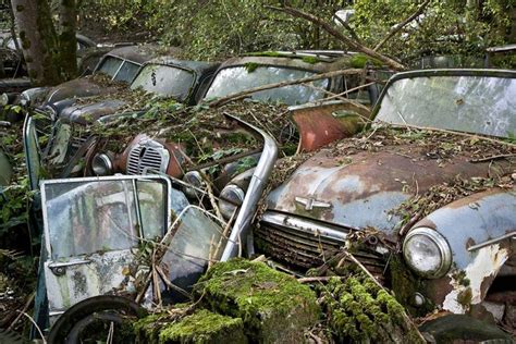 Abandoned cars, Abandoned, European cars