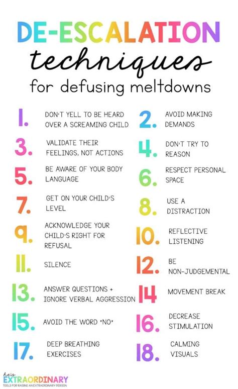 18 Effective De-Escalation Strategies For Defusing Meltdowns