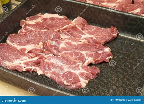 Meat cooked in the oven stock photo. Image of board - 114906200