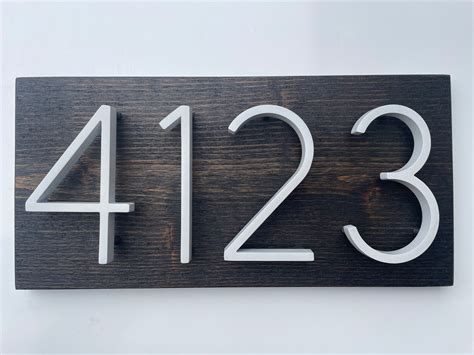 Modern Address Signs Modern House Number Sign Modern House - Etsy