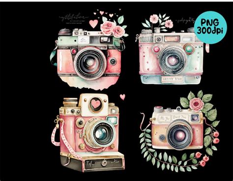 Retro Camera Clipart - Etsy