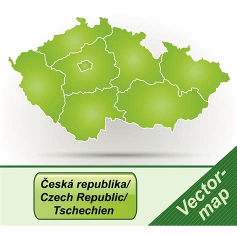 boundary map of czech republic with borders in green - Stock Photo #10613143 | PantherMedia ...